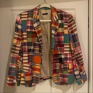 J. Crew Plaid Patchwork Blazer